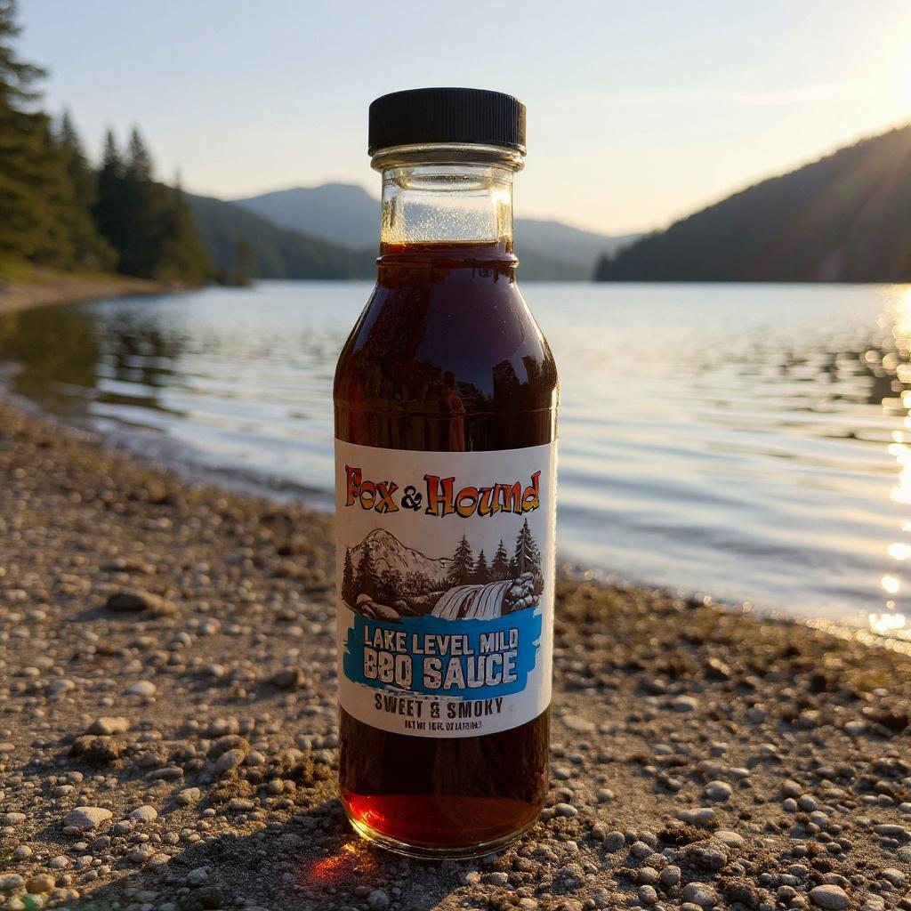 Lake Level Mild – 16oz Sweet & Smoky BBQ Sauce for Ribs | Fox & Hound Smokehouse