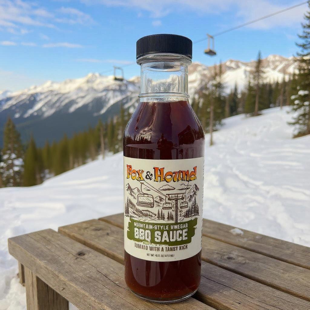 Mountain-Style Vinegar – 16oz Tangy Pulled Pork BBQ Sauce | Fox & Hound Smokehouse